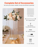 Darrahopens Occasions > Wedding Accessories > Wedding Favours VEVOR Wedding Flower Stand, 10PCS 50cm Column Flower Stand, Floral Stands with Acrylic Laminate, Cylindrical Cubic Floral Display Rack for Wedding, Party, Birthday, Home, Centerpiece Stands