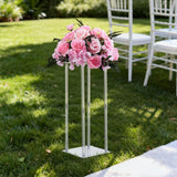 Darrahopens Occasions > Wedding Accessories > Wedding Favours VEVOR Wedding Flower Stand, 10PCS 50cm Column Flower Stand, Floral Stands with Acrylic Laminate, Cylindrical Cubic Floral Display Rack for Wedding, Party, Birthday, Home, Centerpiece Stands