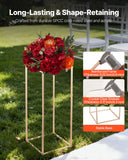 Darrahopens Occasions > Wedding Accessories > Wedding Favours VEVOR Wedding Flower Stand, 10PCS 60cm Column Flower Stand, Floral Stands with Acrylic Laminate, Gold Rectangular Floral Display Rack for Wedding, Party, Birthday, Home,  Gold Centerpiece Stands