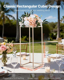 Darrahopens Occasions > Wedding Accessories > Wedding Favours VEVOR Wedding Flower Stand, 10PCS 60cm Column Flower Stand, Floral Stands with Acrylic Laminate, Gold Rectangular Floral Display Rack for Wedding, Party, Birthday, Home,  Gold Centerpiece Stands
