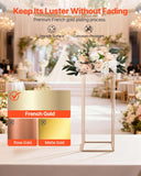 Darrahopens Occasions > Wedding Accessories > Wedding Favours VEVOR Wedding Flower Stand, 10PCS 60cm Column Flower Stand, Floral Stands with Acrylic Laminate, Gold Rectangular Floral Display Rack for Wedding, Party, Birthday, Home,  Gold Centerpiece Stands