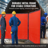 Darrahopens Occasions > Wedding Accessories > Wedding Favours VEVOR Welding Screen with Frame, 6' x 6' 3 Panel Welding Curtain Screens, Flame-Resistant Vinyl Welding Protection Screen on 12 Swivel Wheels (6 Lockable), Moveable & Professional for Workshop, Red