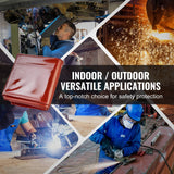 Darrahopens Occasions > Wedding Accessories > Wedding Favours VEVOR Welding Screen with Frame, 6' x 6' 3 Panel Welding Curtain Screens, Flame-Resistant Vinyl Welding Protection Screen on 12 Swivel Wheels (6 Lockable), Moveable & Professional for Workshop, Red