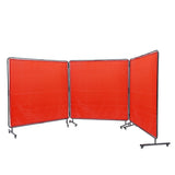 Darrahopens Occasions > Wedding Accessories > Wedding Favours VEVOR Welding Screen with Frame, 6' x 6' 3 Panel Welding Curtain Screens, Flame-Resistant Vinyl Welding Protection Screen on 12 Swivel Wheels (6 Lockable), Moveable & Professional for Workshop, Red