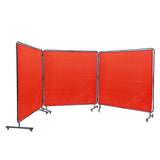Darrahopens Occasions > Wedding Accessories > Wedding Favours VEVOR Welding Screen with Frame, 6' x 6' 3 Panel Welding Curtain Screens, Flame-Resistant Vinyl Welding Protection Screen on 12 Swivel Wheels (6 Lockable), Moveable & Professional for Workshop, Red