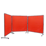 Darrahopens Occasions > Wedding Accessories > Wedding Favours VEVOR Welding Screen with Frame, 6' x 6' 3 Panel Welding Curtain Screens, Flame-Resistant Vinyl Welding Protection Screen on 12 Swivel Wheels (6 Lockable), Moveable & Professional for Workshop, Red