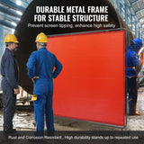 Darrahopens Occasions > Wedding Accessories > Wedding Favours VEVOR Welding Screen with Frame, 6' x 8' Welding Curtain Screen, Flame-Resistant Vinyl Welding Protection Screen on 4 Swivel Wheels (2 Lockable), Moveable & Professional for Workshop/Industrial, Red