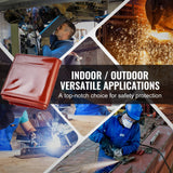 Darrahopens Occasions > Wedding Accessories > Wedding Favours VEVOR Welding Screen with Frame, 6' x 8' Welding Curtain Screen, Flame-Resistant Vinyl Welding Protection Screen on 4 Swivel Wheels (2 Lockable), Moveable & Professional for Workshop/Industrial, Red