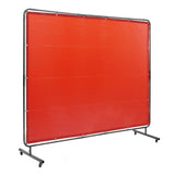 Darrahopens Occasions > Wedding Accessories > Wedding Favours VEVOR Welding Screen with Frame, 6' x 8' Welding Curtain Screen, Flame-Resistant Vinyl Welding Protection Screen on 4 Swivel Wheels (2 Lockable), Moveable & Professional for Workshop/Industrial, Red