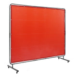 Darrahopens Occasions > Wedding Accessories > Wedding Favours VEVOR Welding Screen with Frame, 6' x 8' Welding Curtain Screen, Flame-Resistant Vinyl Welding Protection Screen on 4 Swivel Wheels (2 Lockable), Moveable & Professional for Workshop/Industrial, Red
