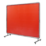 Darrahopens Occasions > Wedding Accessories > Wedding Favours VEVOR Welding Screen with Frame, 6' x 8' Welding Curtain Screen, Flame-Resistant Vinyl Welding Protection Screen on 4 Swivel Wheels (2 Lockable), Moveable & Professional for Workshop/Industrial, Red