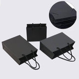 Darrahopens Occasions > Wrapping Paper & Gift Bags 150Pcs Bulk Black Paper Bags Gift Shopping Carry Craft Bag With Cutton Handles