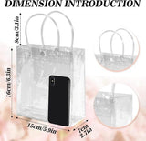 Darrahopens Occasions > Wrapping Paper & Gift Bags > Gift Bags 10-Pack Clear Gift Bags - with Handles - Mini Party Gift Bags - Clear Gift Bags, 5.9 x 6.29 Inches - Candy Bags - Gift Bags
