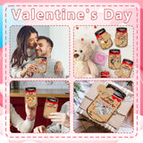 Darrahopens Occasions > Wrapping Paper & Gift Bags > Gift Bags 20PCS Valentine's Day Drift Bottle Shaped Gift Card Set - Premium Coated Paper Greeting Card for Family / School Exchanges and Party Favors