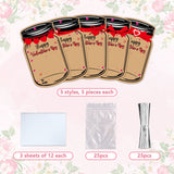 Darrahopens Occasions > Wrapping Paper & Gift Bags > Gift Bags 25PCS Valentine's Day Drift Bottle Shaped Gift Card Set - Premium Coated Paper Greeting Card for Family / School Exchanges and Party Favors
