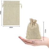 Darrahopens Occasions > Wrapping Paper & Gift Bags > Gift Bags 30pcs Yellow Jute Drawstring Bags 10x15cm, Linen Packaging Jewelry Gift Bags