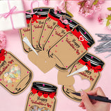 Darrahopens Occasions > Wrapping Paper & Gift Bags > Gift Bags 50PCS Valentine's Day Drift Bottle Shaped Gift Card Set - Premium Coated Paper Greeting Card for Family / School Exchanges and Party Favors
