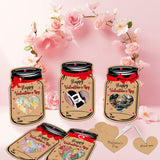 Darrahopens Occasions > Wrapping Paper & Gift Bags > Gift Bags 50PCS Valentine's Day Drift Bottle Shaped Gift Card Set - Premium Coated Paper Greeting Card for Family / School Exchanges and Party Favors