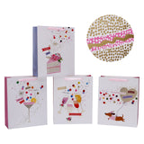 Darrahopens Occasions > Wrapping Paper & Gift Bags > Gift Bags bulk 24 Medium Festive Cheers Gift Bag Assort 18x24cm