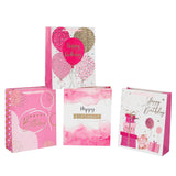 Darrahopens Occasions > Wrapping Paper & Gift Bags > Gift Bags bulk 24 Xlarge Pink Celeberation Gift Bag Assort 42cm