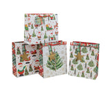 Darrahopens Occasions > Wrapping Paper & Gift Bags > Gift Bags Bulk 48 Xmas Tree & Santa Gift Bag Foiled Med 23x18x10cm 4 Asst In Australia - Darrahopens