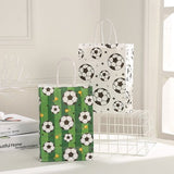 Darrahopens Occasions > Wrapping Paper & Gift Bags > Gift Bags Football Party Paper Bags - Pack of 12 - Football Goodie Bags with Handles - Football Gift Bags for Football Themed Party Supplies (Green - 21*15*8cm)