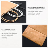 Darrahopens Occasions > Wrapping Paper & Gift Bags > Gift Bags Gift Bags 8.25"X5.9 "X3.15" 100pcs Brown Kraft Paper Bag with Handles for Small Business Christmas Bulk, Wedding, Party Favor, Shopping, Lunch, Halloween Trick-or-Treat Bags