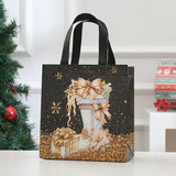 Darrahopens Occasions > Wrapping Paper & Gift Bags > Gift Bags Gift Bags - Packaging Bags - Christmas Gift Bags - Foldable Laminated Waterproof Bags - Black - Candy Packaging Bags - Christmas Gift Bags - 23*22*11cm
