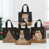 Darrahopens Occasions > Wrapping Paper & Gift Bags > Gift Bags Gift Bags - Packaging Bags - Christmas Gift Bags - Foldable Laminated Waterproof Bags - Black - Candy Packaging Bags - Christmas Gift Bags - 23*22*11cm