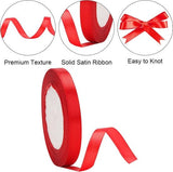 Darrahopens Occasions > Wrapping Paper & Gift Bags > Gift Bags Gift Wrap - 22m Long Red Satin Ribbon - 10mm Wide - Suitable for Gift Wrapping, Valentine's Day Decorations, Heavy Fabrics - Handmade and Wedding Decorations