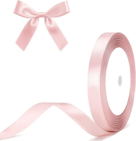 Darrahopens Occasions > Wrapping Paper & Gift Bags > Gift Bags Gift Wrap - 22m Pink Satin Ribbon - 10mm Wide - Suitable for gift wrapping, Valentine's Day decorations, thick fabrics - handmade and wedding decorations