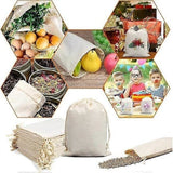 Darrahopens Occasions > Wrapping Paper & Gift Bags > Gift Bags Storage Bags - Fabric Bags 20 x 15 cm - Pack of 15 Cotton Bags - Linen Drawstring Bags - Small Reusable Gift Bags - Cotton Bags - Canvas Bags - DIY - Coffee