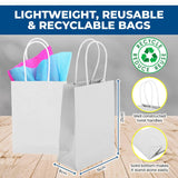 Darrahopens Occasions > Wrapping Paper & Gift Bags Party Central 108PCE Gift/Craft Paper Bags White Reusable 15 x 21cm