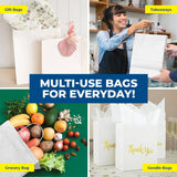 Darrahopens Occasions > Wrapping Paper & Gift Bags Party Central 108PCE Gift/Craft Paper Bags White Reusable 15 x 21cm