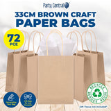 Darrahopens Occasions > Wrapping Paper & Gift Bags Party Central 72PCE Gift/Craft Paper Bags Brown Reusable 25 x 33cm