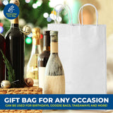 Darrahopens Occasions > Wrapping Paper & Gift Bags Party Central 72PCE Gift/Craft Paper Bottle Bags White Reusable 12 x 35cm
