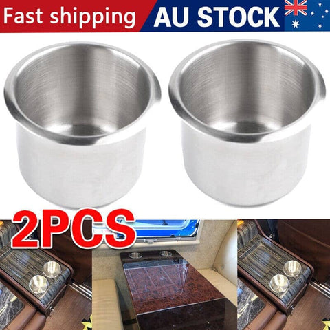 Darrahopens Outdoor > Boating 2PCS Stainless Steel Cup Drink Holder For Marine Car Truck Camper RV Boat