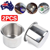 Darrahopens Outdoor > Boating 2PCS Stainless Steel Cup Drink Holder For Marine Car Truck Camper RV Boat