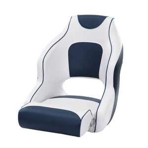 Darrahopens Outdoor > Boating Seamanship Captain Bucket Boat Seats Helm Chair Flip Up Bolster Swivel Foam Blue