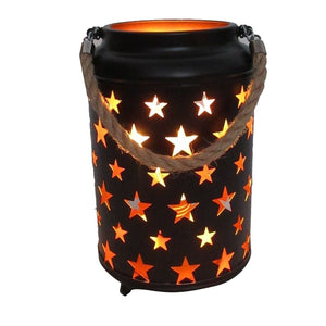 Darrahopens Outdoor > Camping 20cm Starry LED Lantern Light with Rope Handle Star Bedside Table Desk Lamp