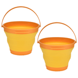 Darrahopens Outdoor > Camping 2x 7L Foldable Collapsible Silicone Bucket for Hiking/Camping/Fishing - Orange