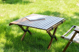 Darrahopens Outdoor > Camping 62cm Foldable Bamboo Outdoor Camping Table Waterproof Wood Wooden Travel - Small