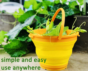 Darrahopens Outdoor > Camping 7 Litre Foldable Collapsible Silicone Bucket for Home/Hiking/Camping/Fishing - Green