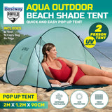 Darrahopens Outdoor > Camping Bestway 2m x 1.2m Beach Tent 2 Person UV Protected Pegs & Carry Bag Included