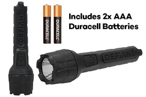 Darrahopens Outdoor > Camping Defiant 80 Lumens Flashlight LED Lamp Torch with AAA Batteries Flash Light Camp Outdoor