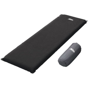 Darrahopens Outdoor > Camping Weisshorn Self Inflating Mattress 9.5CM Camping Sleeping Air Bed Single Black