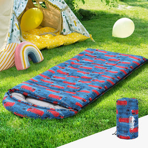 Darrahopens Outdoor > Camping Weisshorn Sleeping Bag Kids Single Bags 180cm Thermal Camping Hiking Blue