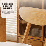 Darrahopens Outdoor Dining Chairs Kitchen Chair Natural Wood Linen Fabric Cafe Lounge Chairs