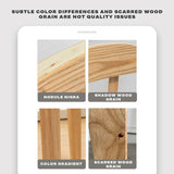 Darrahopens Outdoor Dining Chairs Kitchen Chair Natural Wood Linen Fabric Cafe Lounge Chairs