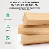 Darrahopens Outdoor Dining Chairs Kitchen Chair Natural Wood Linen Fabric Cafe Lounge Chairs